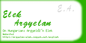 elek argyelan business card